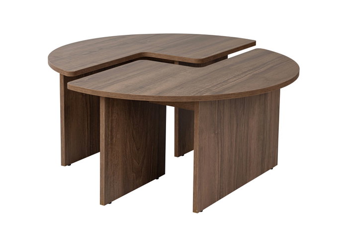 Aucune Mesa de centro MOIRA Redonda Nogal